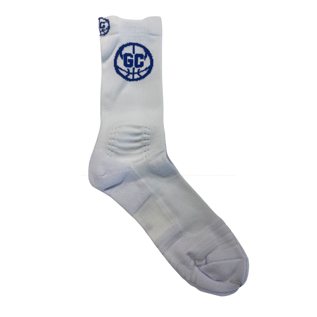 GC Basketball Socks White & Blue
